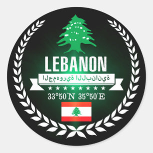 Der Libanon Runder Aufkleber