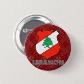 Der Libanon-Wappen Button (Vorne & Hinten)
