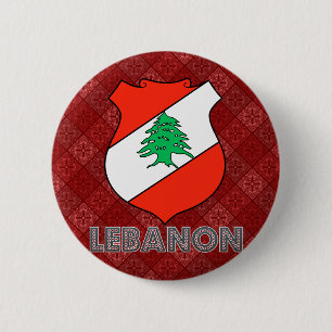 Der Libanon-Wappen Button