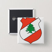 Der Libanon-Wappen Detail Button (Vorne & Hinten)