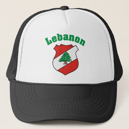 Der Libanon-Wappen Hut/libanesische Flagge Truckerkappe (Vorderseite)