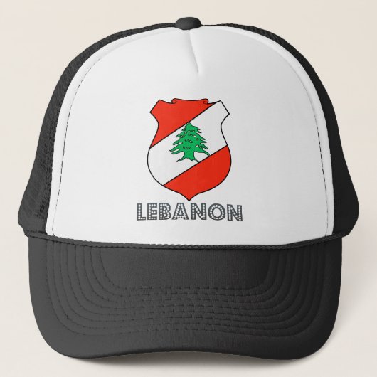 Der Libanon-Wappen Truckerkappe (Vorderseite)
