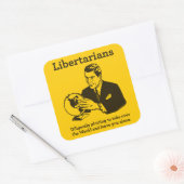 Der liberalistische Plan-Aufkleber Quadratischer Aufkleber (Umschlag)