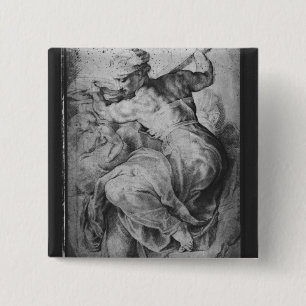Der libysche Sibyl, nach Michangelo Buonarroti Button