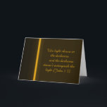 Der Licht-Glanz in der Dunkelheit Feiertagskarte<br><div class="desc">Regen Sie jemand an oder wünschen Sie ihnen ein glückliches Weihnachten mit dieser eleganten Karte,  die durch seine Einfachheit betont wird. Erinnern Sie sie,  dass,  selbst wenn sie dunkel ist,  es Licht gibt. Jesus Christus ist das Licht der Welt. Beten Sie dieses Licht nach ihnen. Horizontale Art.</div>