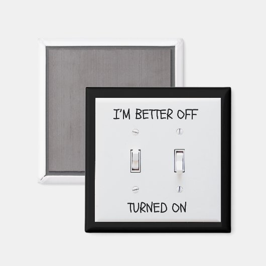 Der Lichtschalter eingeschaltet auf Magnet (Vorderseite/Rückseite)