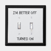 Der Lichtschalter eingeschaltet auf Magnet (Vorne)