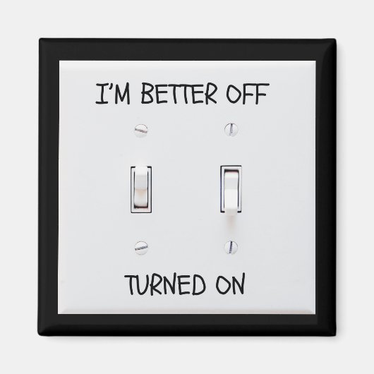 Der Lichtschalter eingeschaltet auf Magnet (Vorne)