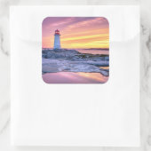 Der Lichtschalter | Peggy's Cove Quadratischer Aufkleber (Tasche)