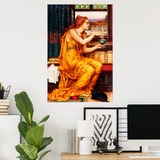 Der Liebe-Beitrag von Evelyn de Morgan Poster (Heimbüro)
