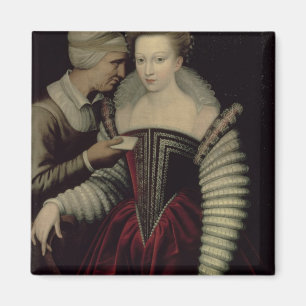 Der Liebe-Brief, eine Dame mit ihrer Maid Magnet