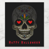 Der Liebe-Schädel individuell anpassbar Weinetikett (Einzelnes Label)