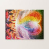 Der Liebesregenbogen über alle Menschen Puzzle (Horizontal)
