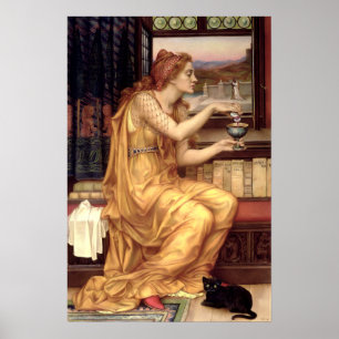 Der Liebestrank von der Präraffaelitin Evelyn de M Poster