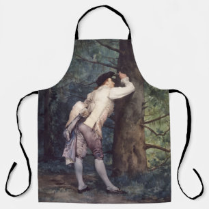 Der Liebhaber im Wald (Szene romantischer Liebe) Schürze