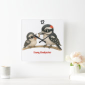 Der liebliche Abenteuerspecker Quadratische Wanduhr (Zuhause)