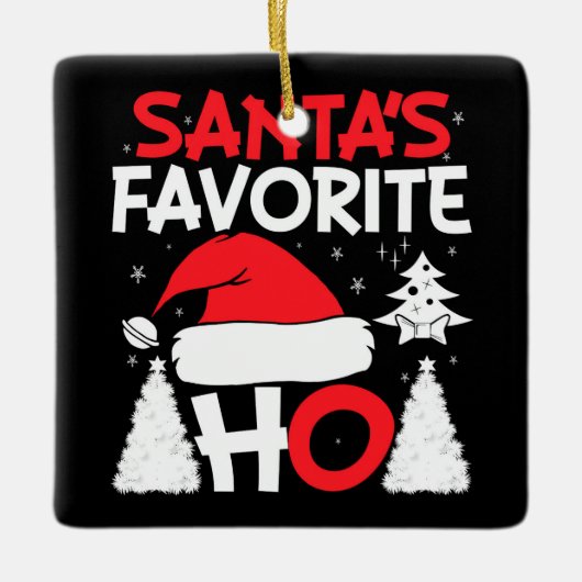 Der Liebling des Weihnachtsmanns Keramikornament (Vorderseite)