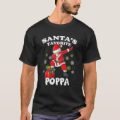 Der Liebling des Weihnachtsmanns Poppa Dabbing Wei T-Shirt (Vorderseite)