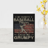 Der Lieblings-Baseball-Spieler nennt mich Grumpy-V Karte (Gelbe Blume)