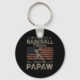 Der Lieblings-Baseball-Spieler ruft mich Papaw Vat Schlüsselanhänger