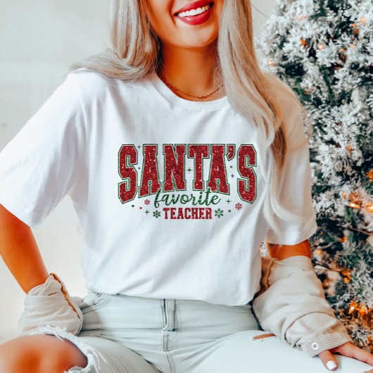 Der Lieblings-Lehrer-Glitzer des Weihnachtsmanns T-Shirt