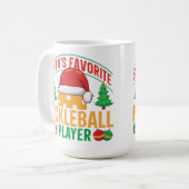 Der Lieblings-Pickleball-Spieler des Weihnachtsman Kaffeetasse (Vorderseite Links)