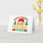 Der Lieblings-Pickleball-Spieler des Weihnachtsman Karte (Gelbe Blume)