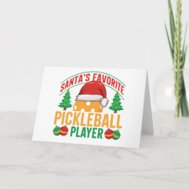 Der Lieblings-Pickleball-Spieler des Weihnachtsman Karte