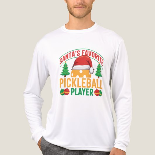 Der Lieblings-Pickleball-Spieler des Weihnachtsman Tri-Blend Shirt (Vorderseite)