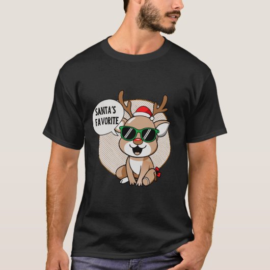 Der Lieblings-Rentiercharakter des Weihnachtsmanns T-Shirt (Vorderseite)
