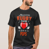 Der Lieblings-Rugby-Spieler ruft mich Pop zum Mutt T-Shirt (Vorderseite)