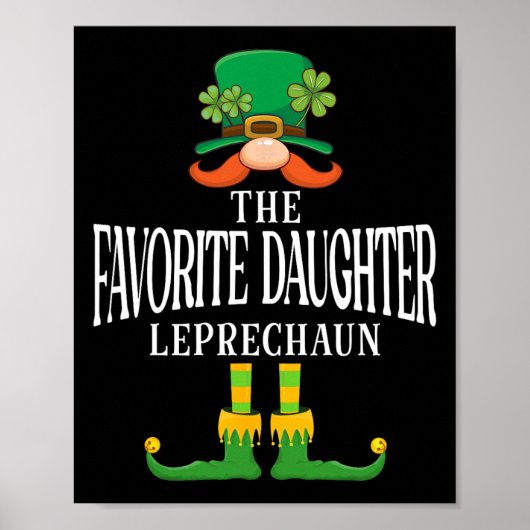 Der Lieblings-Tochter-Leprechaun St Patricks Day M Poster (Vorne)