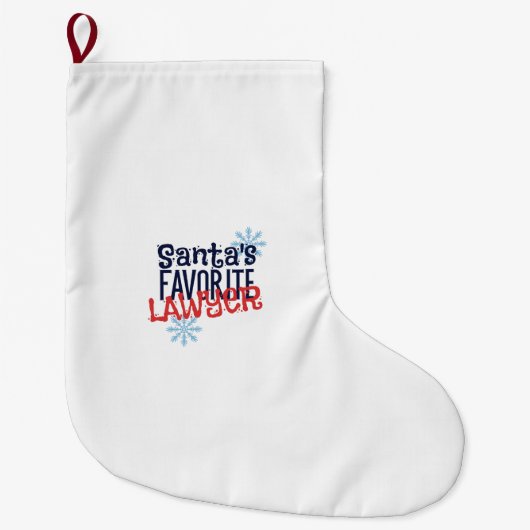 Der Lieblingsanwalt des Weihnachtsmanns Großer Weihnachtsstrumpf (Vorderseite)
