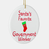 Der Lieblingsarbeiter der Regierung des Weihnachts Keramik Ornament (Rechts)