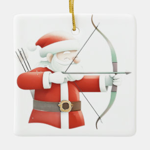 Der Lieblingsarcher des personalisierten Santa Keramikornament