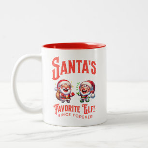 Der Lieblingself des Weihnachtsmanns seit jeher Zweifarbige Tasse