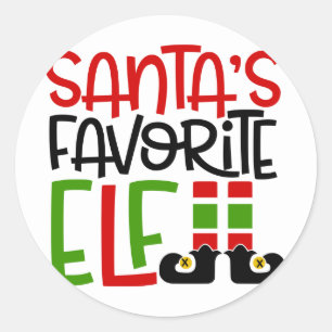 Der Lieblingself von Santa Weihnachtsferien Famili Runder Aufkleber