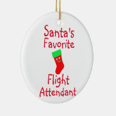 Der Lieblingsflug des Weihnachtsmanns Keramik Ornament (Rechts)