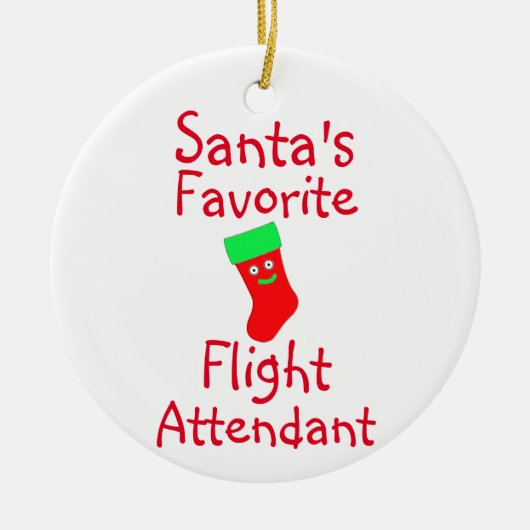 Der Lieblingsflug des Weihnachtsmanns Keramik Ornament (Vorne)