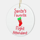Der Lieblingsflug des Weihnachtsmanns Keramik Ornament (Links)