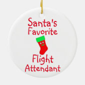 Der Lieblingsflug des Weihnachtsmanns Keramik Ornament (Hinten)