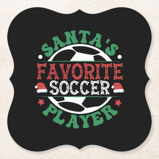 Der Lieblingsfußballspieler des Weihnachtsmanns Untersetzer (Vorderseite)