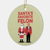 Der Lieblingskandidat Trumps Weihnachtsrepublikane Keramik Ornament (Links)