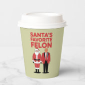 Der Lieblingskandidat Trumps Weihnachtsrepublikane Pappbecher (Vorderseite)