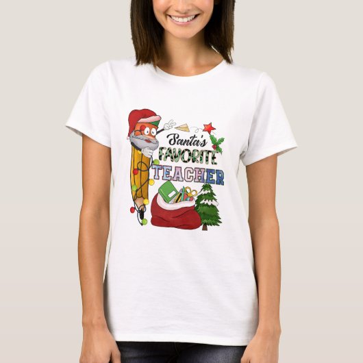 Der Lieblingslehrer des Weihnachtsmanns T-Shirt (Vorderseite)