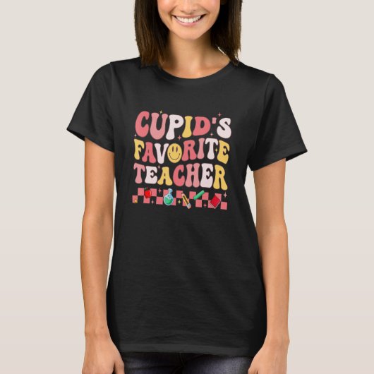 Der Lieblingslehrer Valentine von Groovy Retro Cup T-Shirt (Vorderseite)