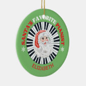 Der Lieblingspianist des Weihnachtsmanns am Circle Keramik Ornament (Rechts)