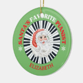Der Lieblingspianist des Weihnachtsmanns am Circle Keramik Ornament (Links)