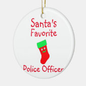 Der Lieblingspolizist des WeihnachtsmannsKeramik Keramik Ornament (Links)