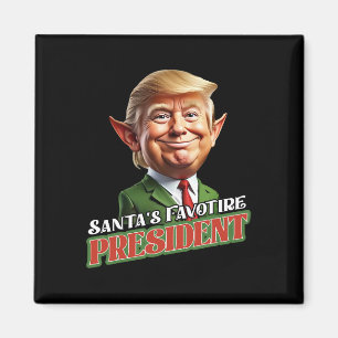 Der Lieblingspräsident des Weihnachtsmanns Donald  Magnet